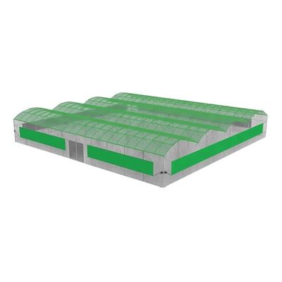 Large-Scale Farming Container with Multi-Span Agricultural Greenhouses